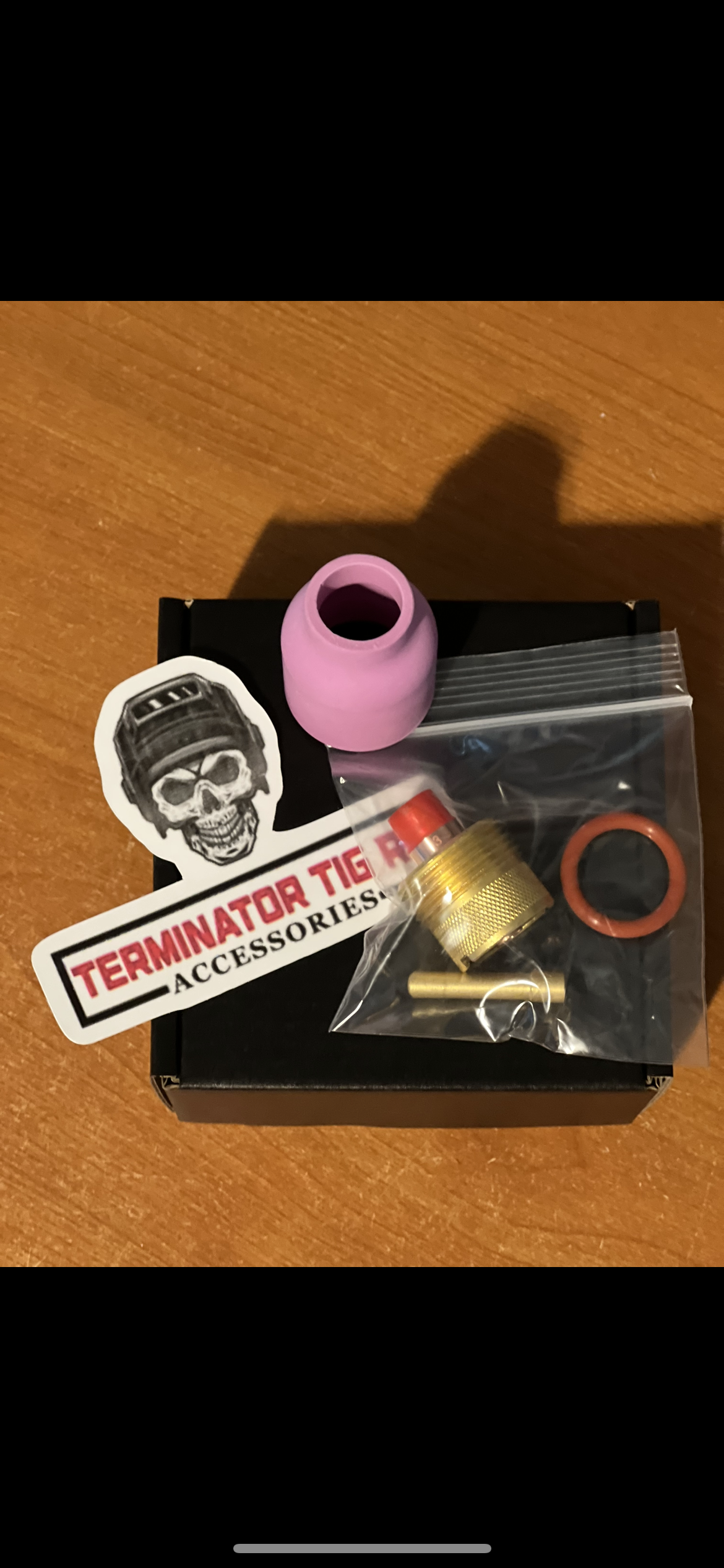 Terminator custom short gas lense kit 5/32 tungsten size #10 cup