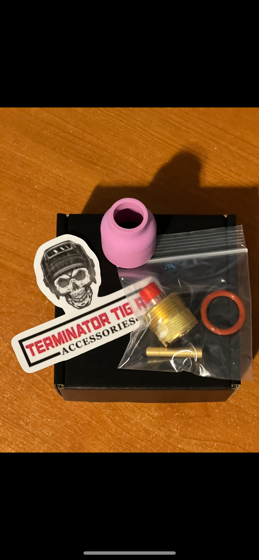 Terminator custom short gas lense kit 5/32 tungsten size #10 cup